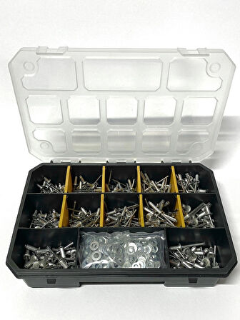 3D Printer Sepeti 620 Parça Alüminyum Pop Perçin Ve Pul Seti