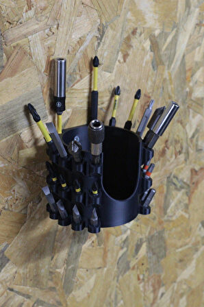 3D Printer Sepeti 32'li Hex Bits Tutucu ve Matkap Askısı