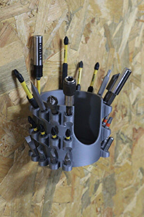 3D Printer Sepeti 32'li Hex Bits Tutucu ve Matkap Askısı