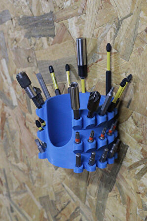 3D Printer Sepeti 32'li Hex Bits Tutucu ve Matkap Askısı