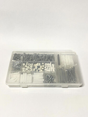 3D Printer Sepeti 566 Parça Çok Amaçlı Tamir ve Montaj Seti (Vida-Dübel-Çivi-Raf Pimi-Pul-Bits Uç-Kanca)