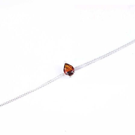 925 Ayar Gümüş Smoky Quartz Taşlı Bileklik