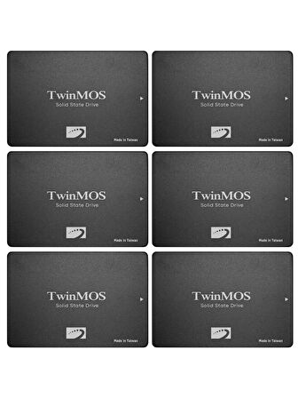 (6 Adet) Twinmos TM256GH2UGL 2.5" 256 GB 580/550 MB/S TLC 3D NAND SATA 3 SSD