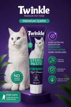 Steril Paste Kedi Malt Macunu 100 Gr | Kısırlaştırılmış Kediler İçin Sindirim ve Tüy Yumağı Desteği