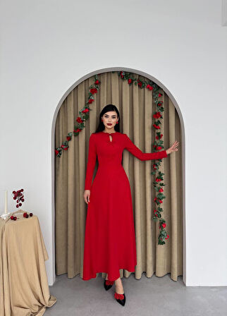 Kurdele Detay Phila Uzun Elbise