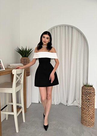 Lily Madonna Yaka Mini Elbise