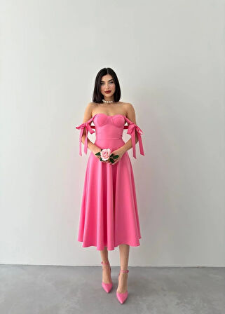 Sindirella Midi Atlas Elbise