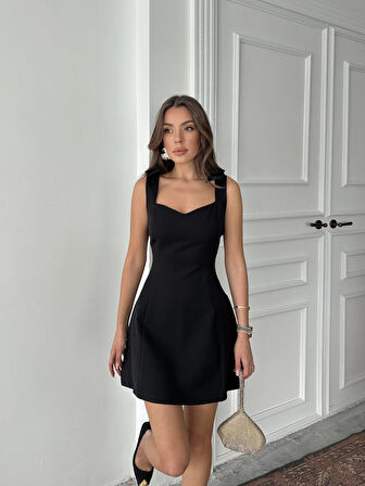 Marie Kalın Askılı Mini Elbise