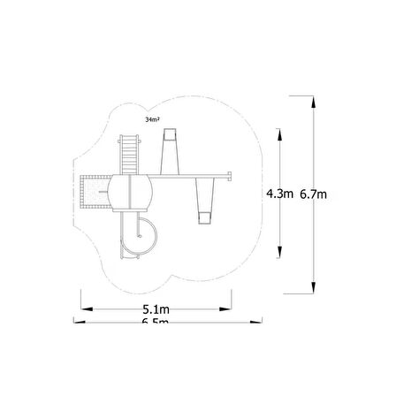 Bir Kuleli, İtfayeci Borusu & Salıncaklı Ahşap Çocuk Parkı