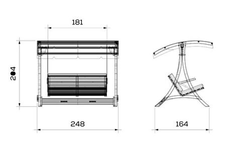 Ahşap Bahçe Salıncağı Comforte