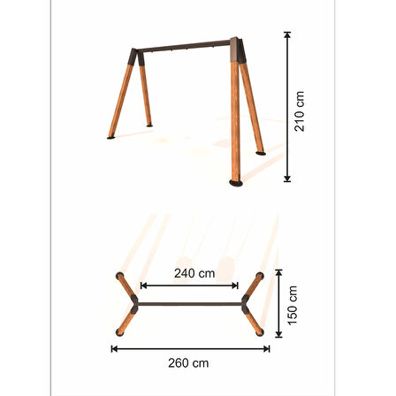 Ahşap Salıncak, İkili Park Salıncağı Ahşap