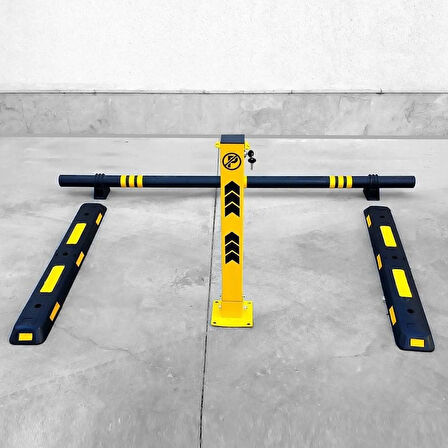 75 cm Yukarıdan Kilitli Otopark Direği – 2'li Park Bariyeri Seti