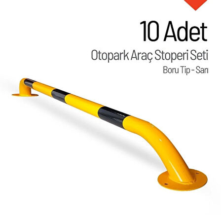 OtoPark Araç Stoperi Sarı 200x13 cm – 10'lu Set 