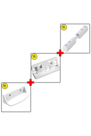 Sineklik Menteşesi-çıt Çıtı-tutamağı Beyaz 10''lu Set (30 Adet)