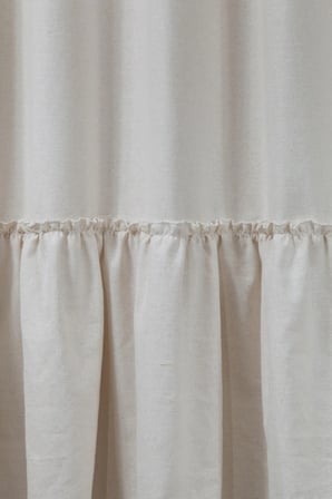 Naturel Bohem French Stil Fırfırlı Perde