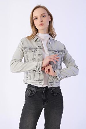 6 Düğmeli Denim Ceket