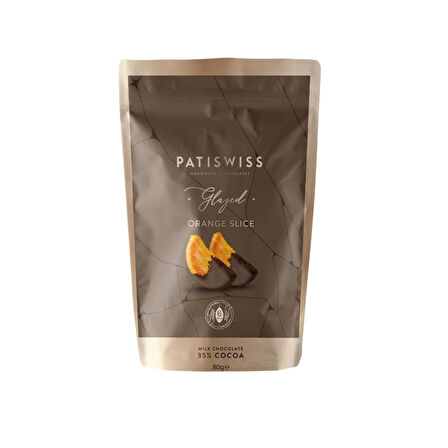 Patiswiss Portakal Dilimli 35% Cocoa 80 gr