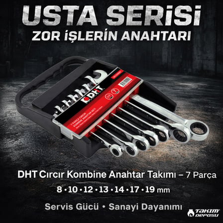 PRODHT Cırcır Kombine Anahtar Takımı 7 Parça