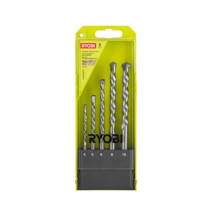 RYOBI RAK05MD Beton Matkap Ucu Seti 4 - 5 - 6 - 8 - 10 mm 5 Parça
