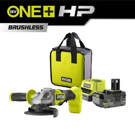 RYOBI RAG18X-1C40S Akülü Avuç Taşlama Makinesi One+ Kömürsüz 18V Li-Ion 4 Ah