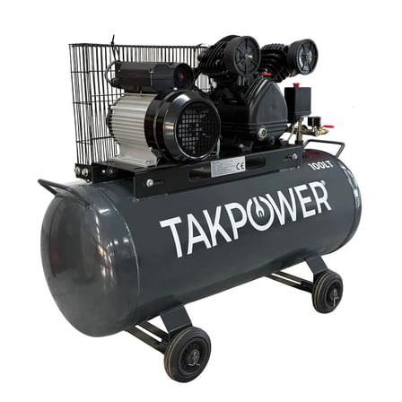 TAKPOWER 100 LT Çift Piston Hava Kompresörü 8 Bar 220V
