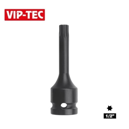 VIP-TEC 1/2 T55 Havalı Lokmalı Torx Uç Uzun 78 mm