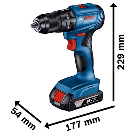 BOSCH GSB 185-LI Akülü Darbeli Vidalama Çift Akülü 18V 2 Ah