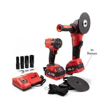 DAWREEK MW450R İkili Set Avuç Taşlama ve Somun Sıkma