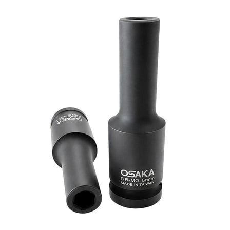 OSAKA 1/2 Altı Köşe Havalı Derin Lokma 8 mm