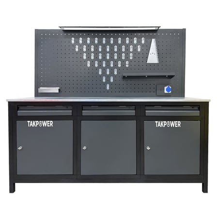 TAKPOWER TTR4414 2 Metre Takım Tezgahı 3 Çekmece 3 Dolaplı