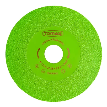 TOMAX Hassas Seramik Kesici Disk İnce Kesim 1.2 x 115 mm Yeşil