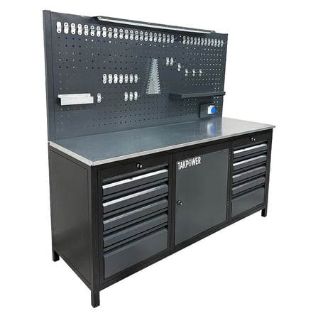 TAKPOWER TTR4410 2 Metre Takım Tezgahı 10 Çekmeceli 1 Dolaplı
