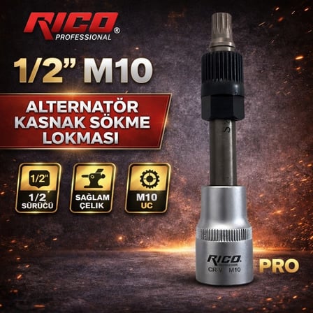 RICO 1/2 M10 Alternatör Kasnak Sökme Lokması