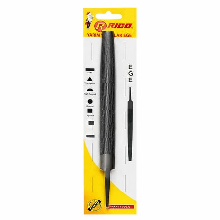 RICO Yarım Yuvarlak Eğe Bilisterli 10 mm