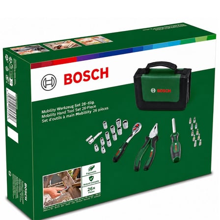 BOSCH 1600A02BY2 Dolu Takım Çantası - El Aleti Seti Profesyonel 26 Parça