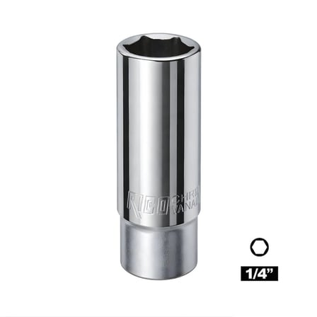 RICO 1/4 Altı Köşe Derin Lokma 6 mm