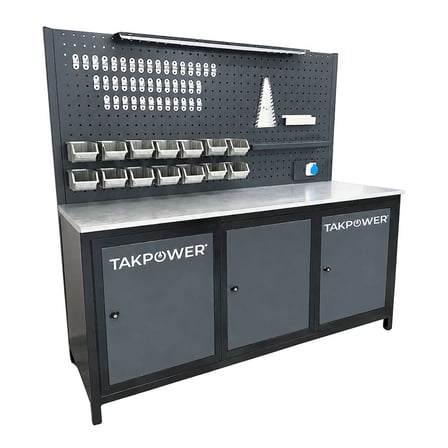 TAKPOWER 2 Metre Takım Tezgahı 3 Dolaplı Antresit