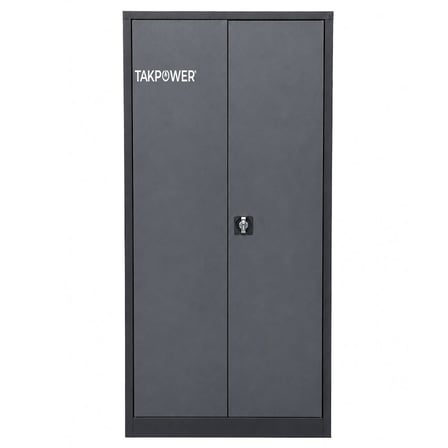 TAKPOWER 2 Kapaklı Metal Dolap - 198 lik Dosya Dolabı Antrasit Gri