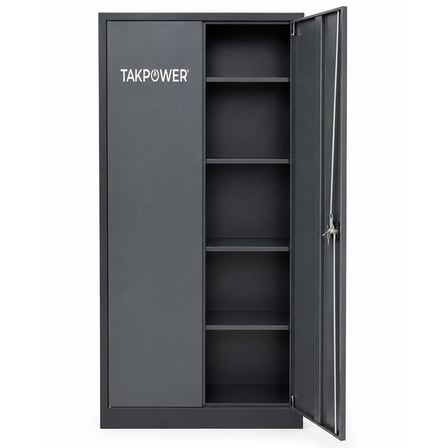 TAKPOWER 2 Kapaklı Metal Dolap - 198 lik Dosya Dolabı Antrasit Gri
