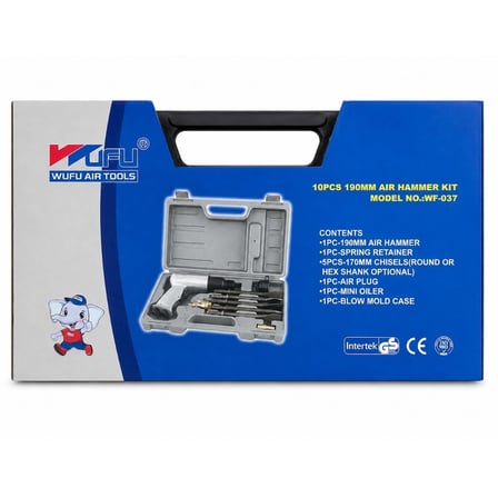 WUFU Havalı Darbeli Keski Kalafat Çekici Seti 190 mm