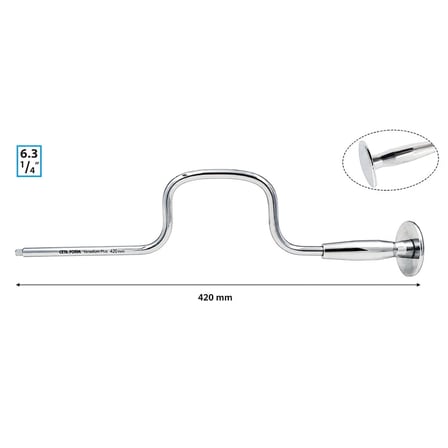 CETA FORM 1/4 Fırdöndü Kol Metal Avuç Saplı 460 mm