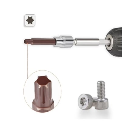 RICO T55 Torx Bits Uç Mıknatıslı Kırmızı 75 x 10 mm