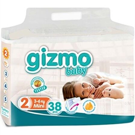 Gizmo 2 Numara Mini 38'li Bel Bantlı Bez