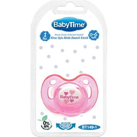 BABY TİME KİRAZ UÇLU AKİDE DESENLİ EMZİK BT 149-1