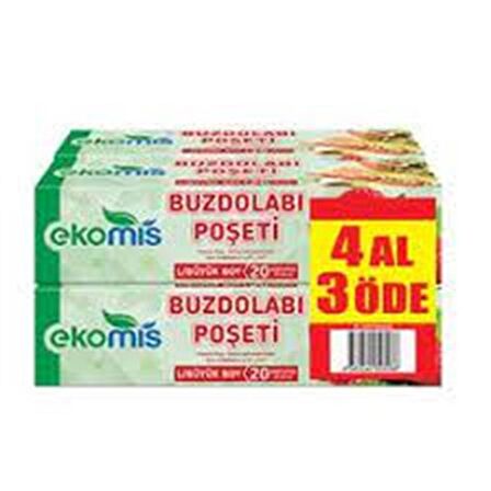EKOMİS BUZDOLABI POŞETİ BÜYÜK BOY 4 AL 3 ÖDE