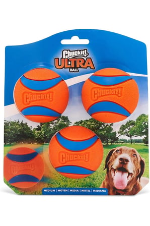 ! Ultra Ball 3'lü Köpek Oyun Topu (Orta Boy)