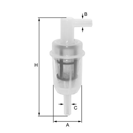 FIL ZP8040FP-YAKIT FİLTRESİ SEFFAF PİPO TİP MERCEDES W124 200D  A0014776401