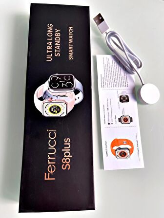 Ferrucci S8plus Ultra Long Standby Smart Watch Akıllı Kol Saati  Sesli Konuşma Özelliği ile Muhteşem Bir Ürün FC-SMART-S8 PLUS.19