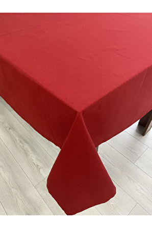 Kırmızı Renk Masa Örtüsü , Yılbaşı Ekose Runner , 6 Supla Seti , 6 Peçete
