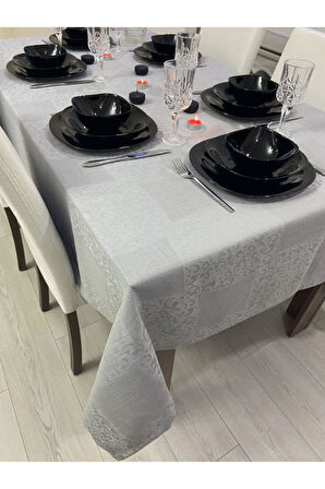 Etuval Kendinden Desenli Salon Masa Örtüsü